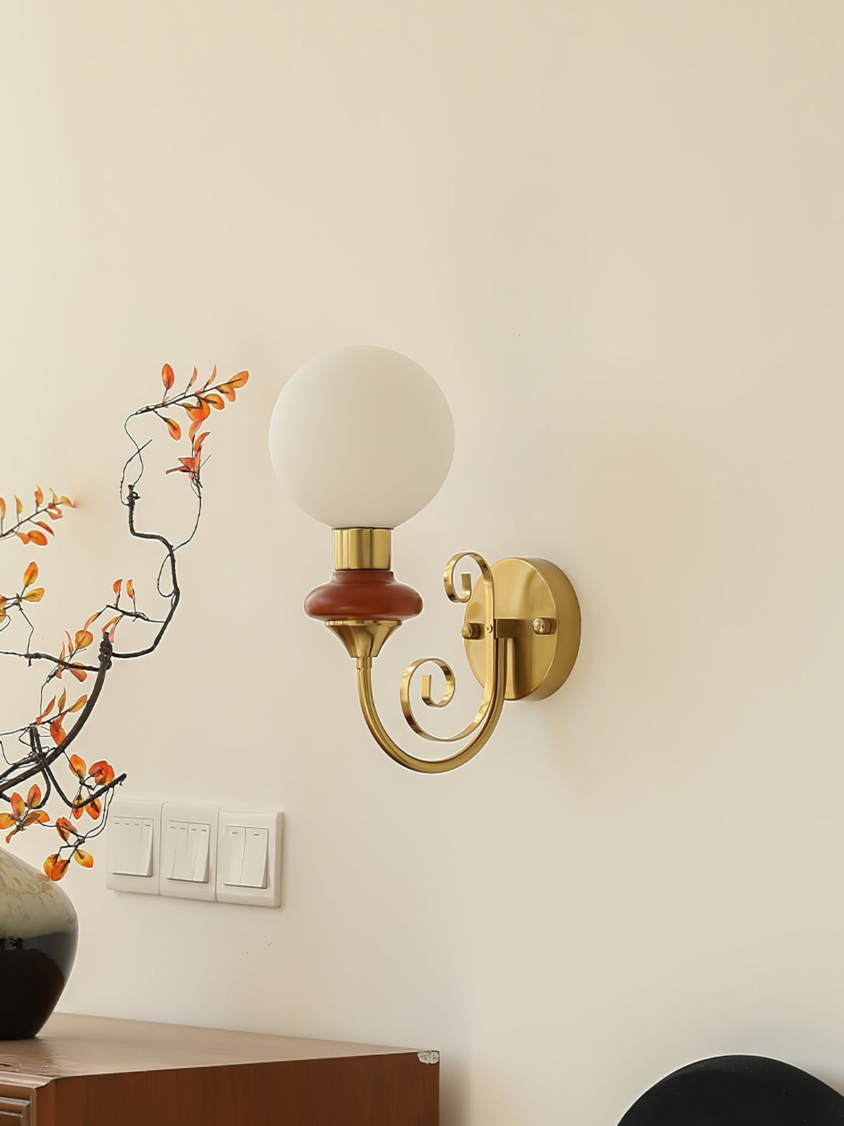 Bela Premium Noordse kunst glazen wandlamp