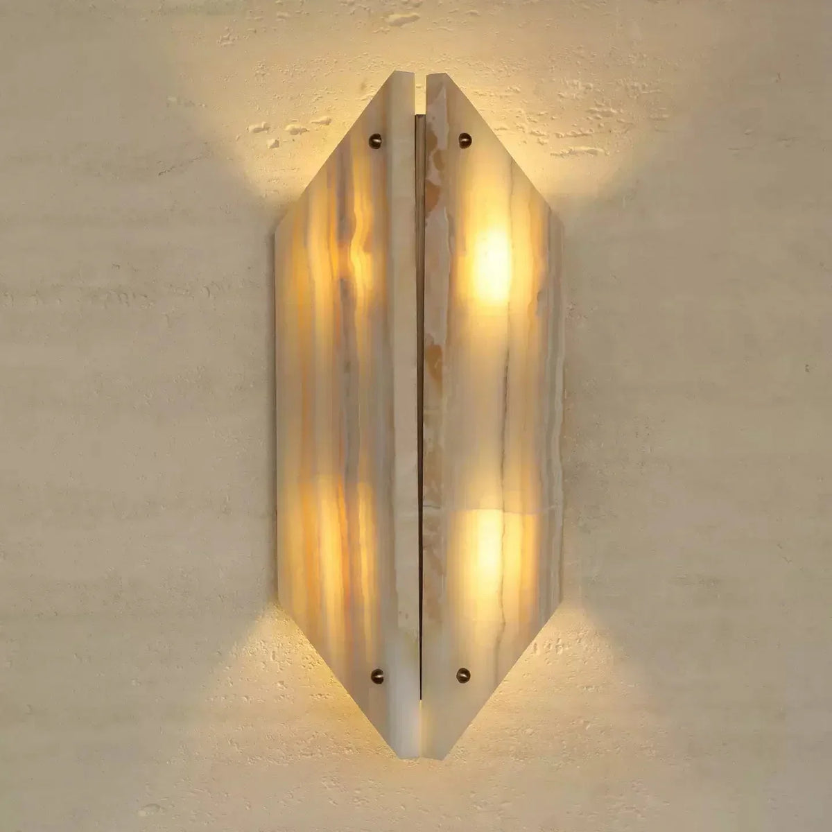 Zynx modern Wit Alabaste Crest Wandlamp