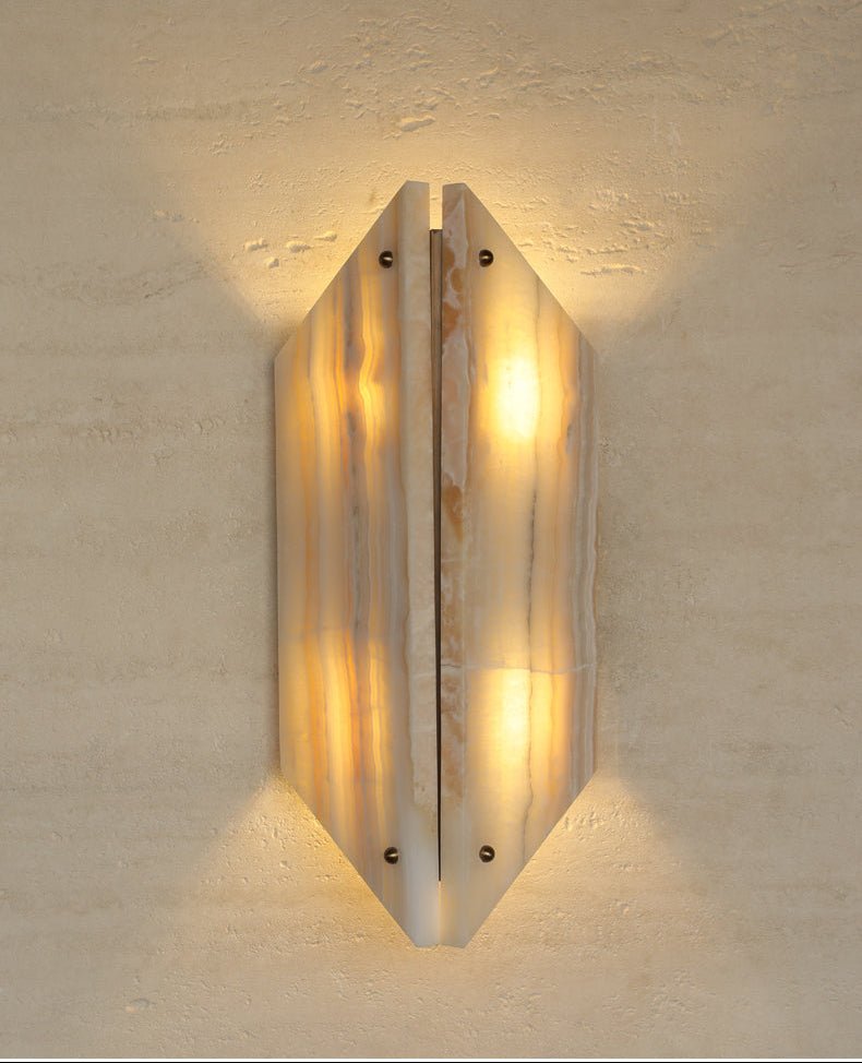 Zynx modern Wit Alabaste Crest Wandlamp