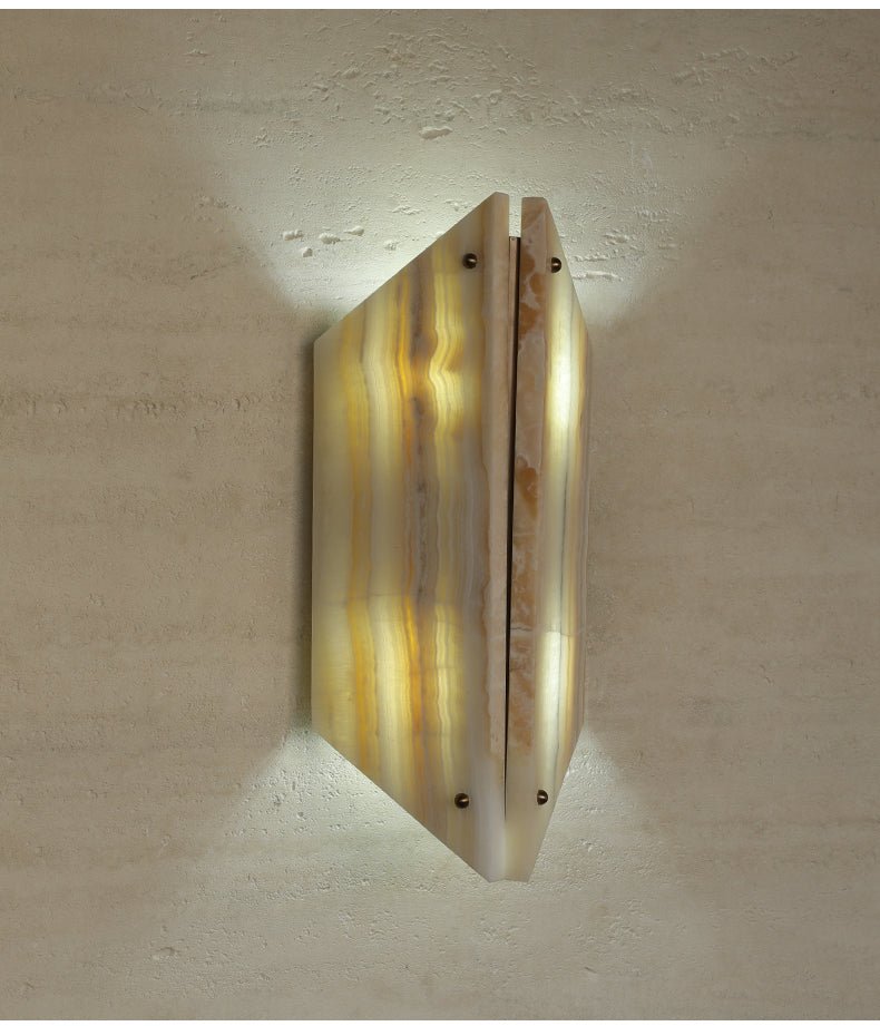 Zynx modern Wit Alabaste Crest Wandlamp