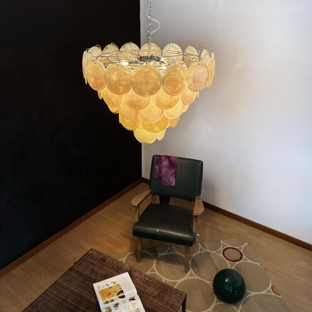 Celisira Murano Disc Kroonluchter van glas Klassiek Oranje