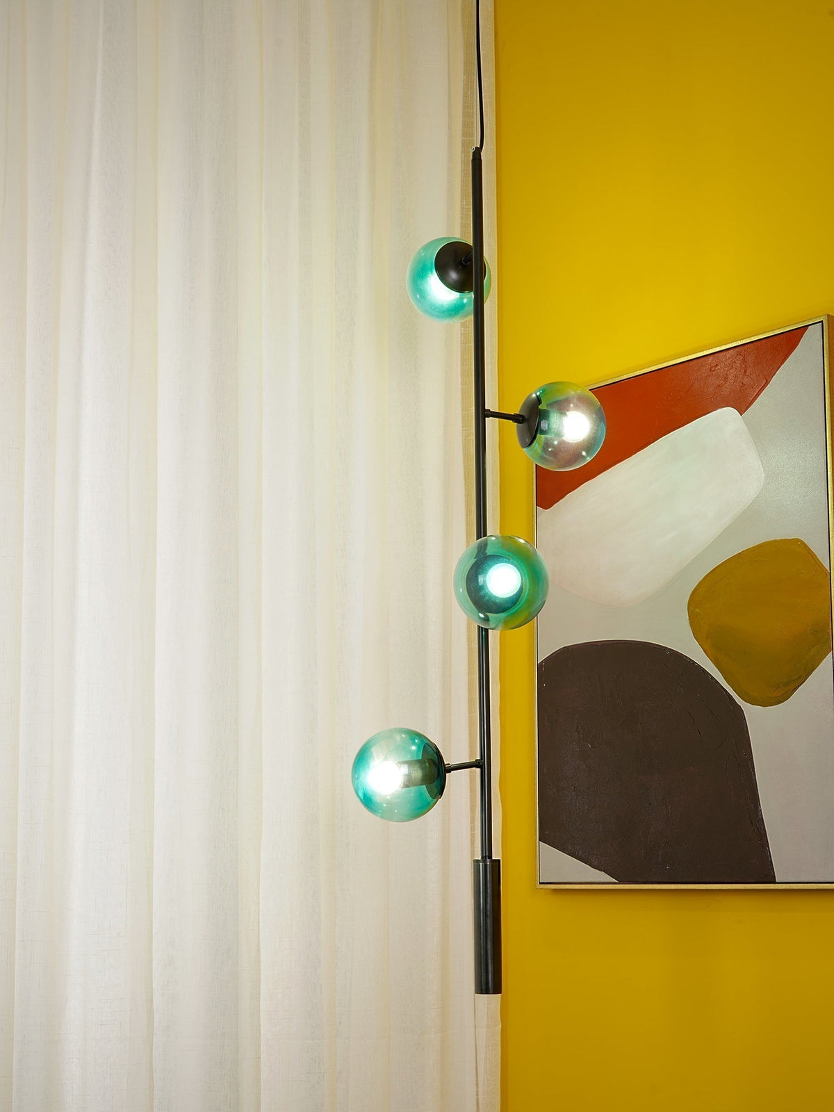 Erevia Moderne hanglamp van messing met glas