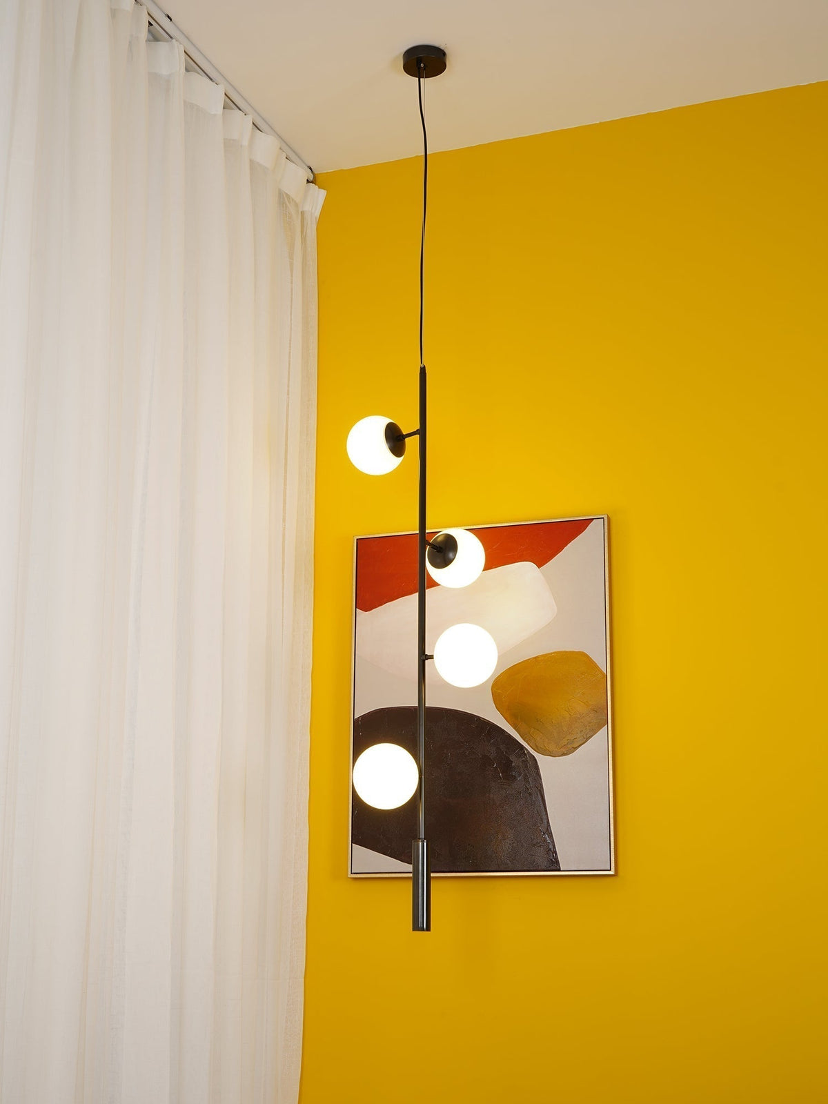Erevia Moderne hanglamp van messing met glas