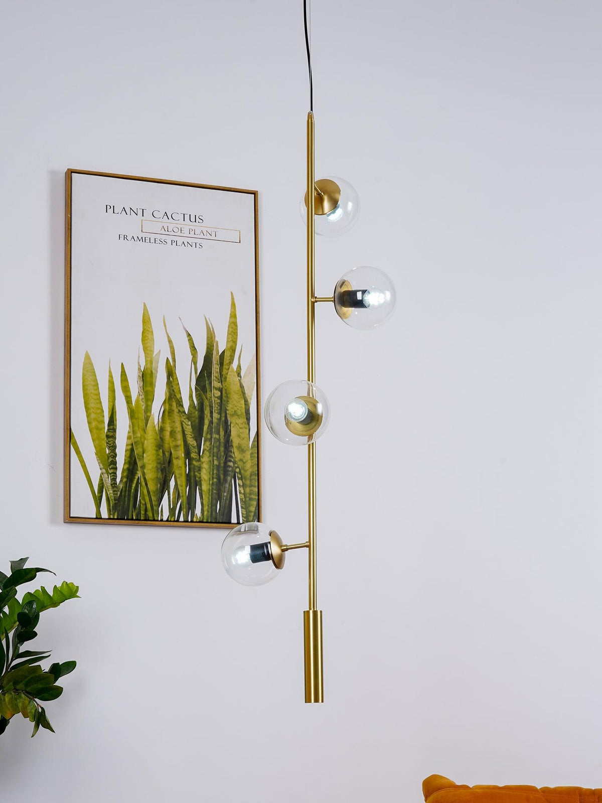 Erevia Moderne hanglamp van messing met glas