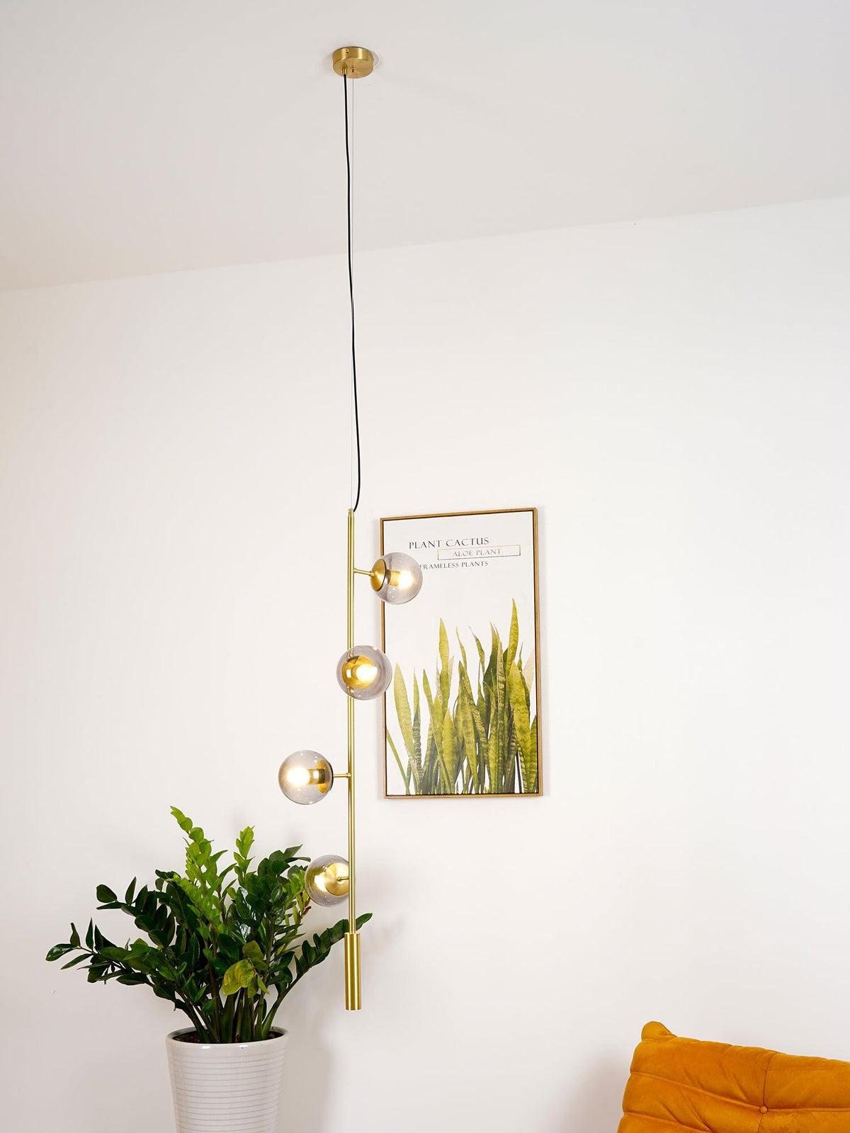 Erevia Moderne hanglamp van messing met glas