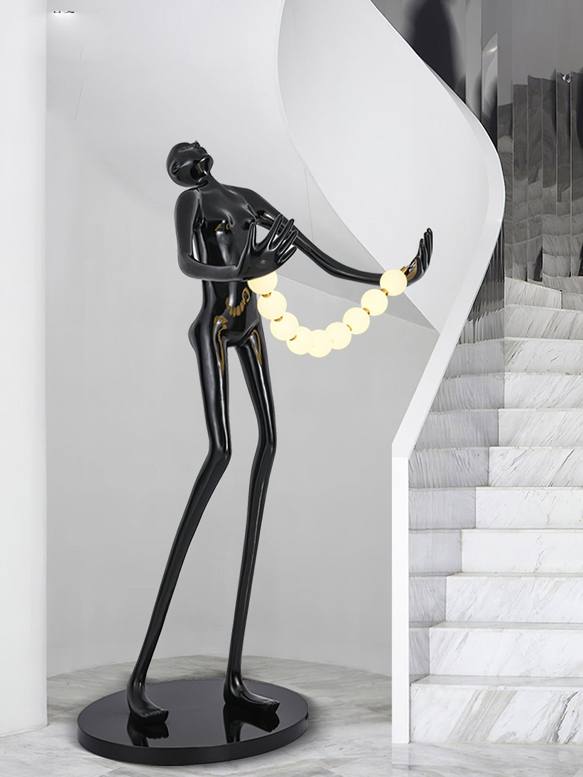 Orbit Beaded Sculptural vloerlamp