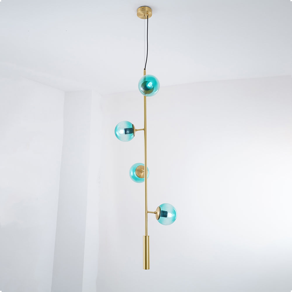 Erevia Moderne hanglamp van messing met glas