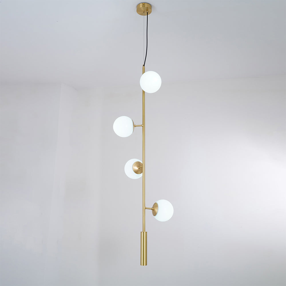 Erevia Moderne hanglamp van messing met glas