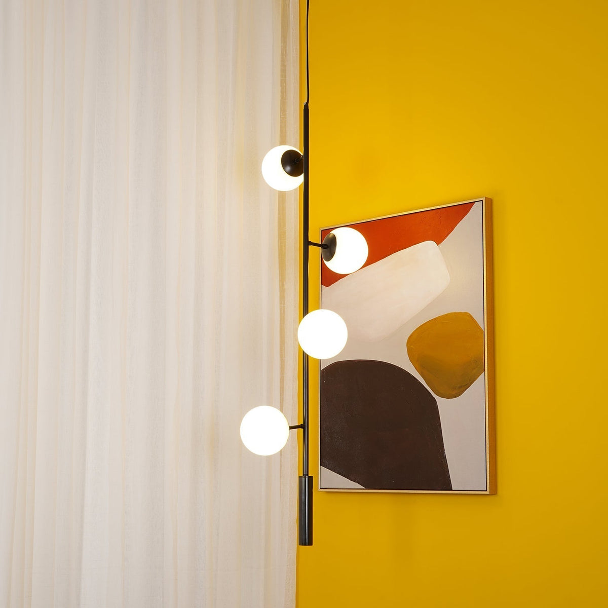 Erevia Moderne hanglamp van messing met glas