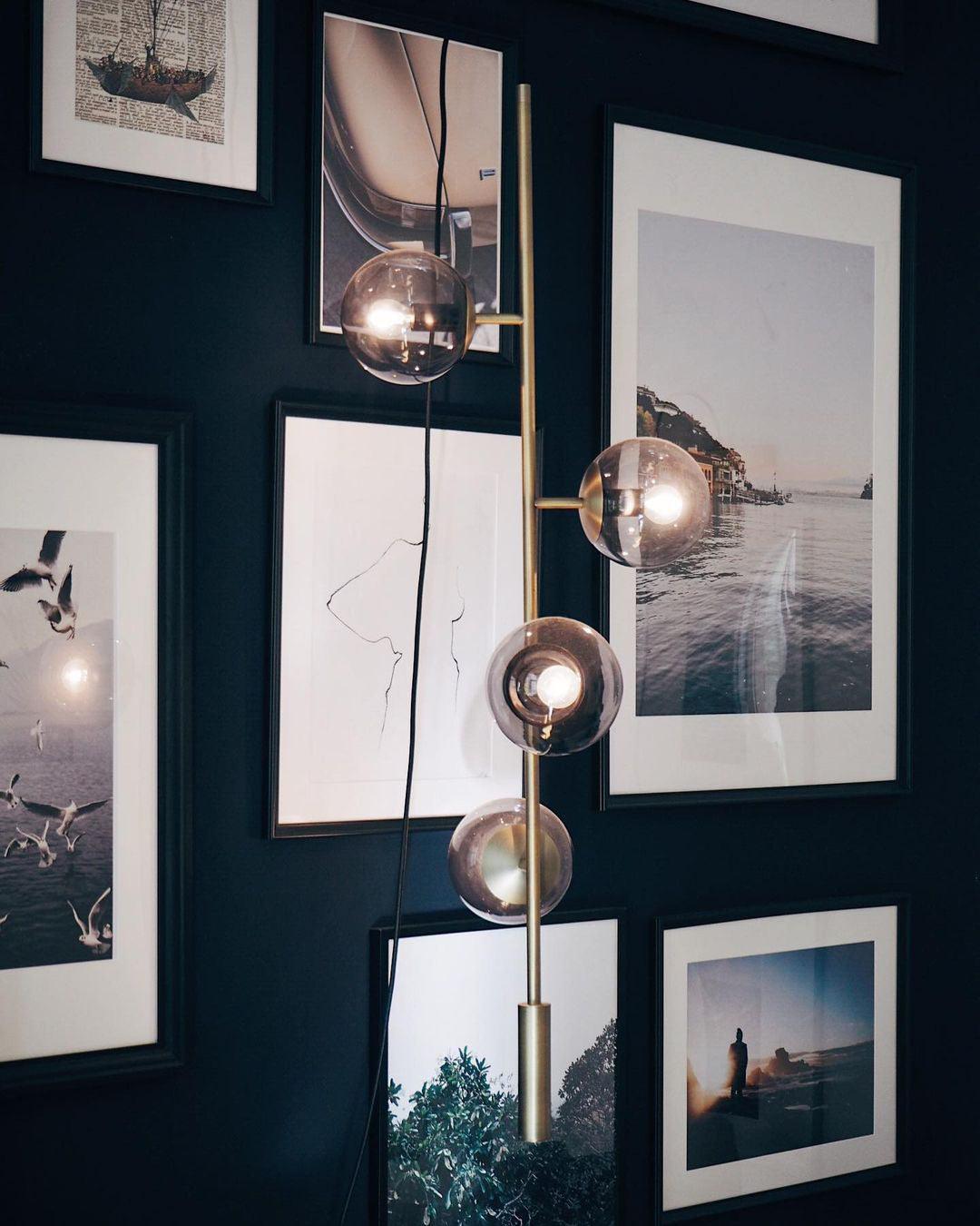Erevia Moderne hanglamp van messing met glas