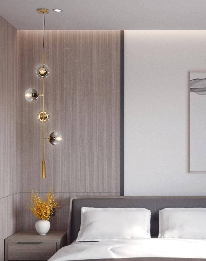 Erevia Moderne hanglamp van messing met glas