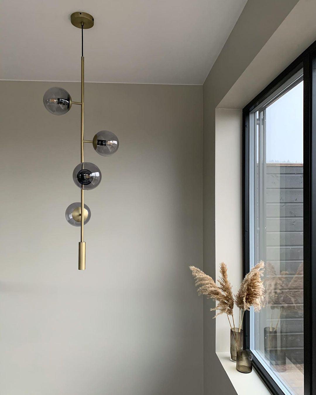 Erevia Moderne hanglamp van messing met glas