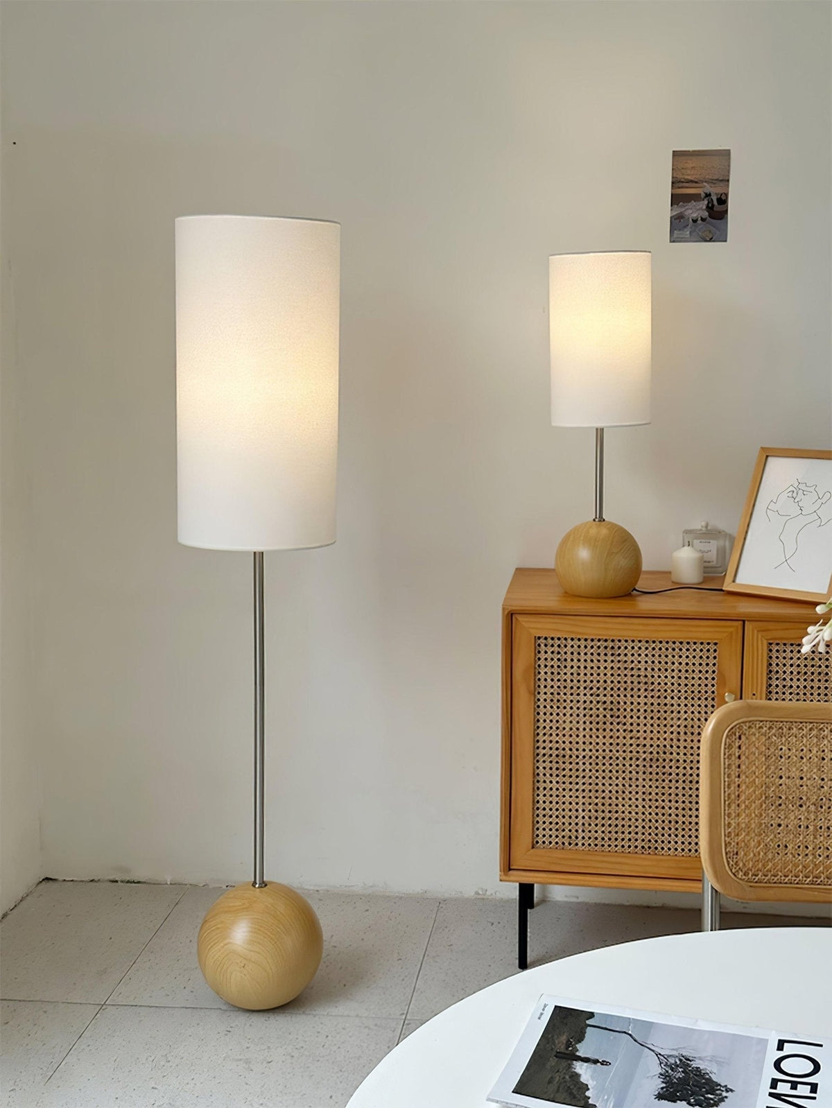 Sylivira tafellamp van walnoothout