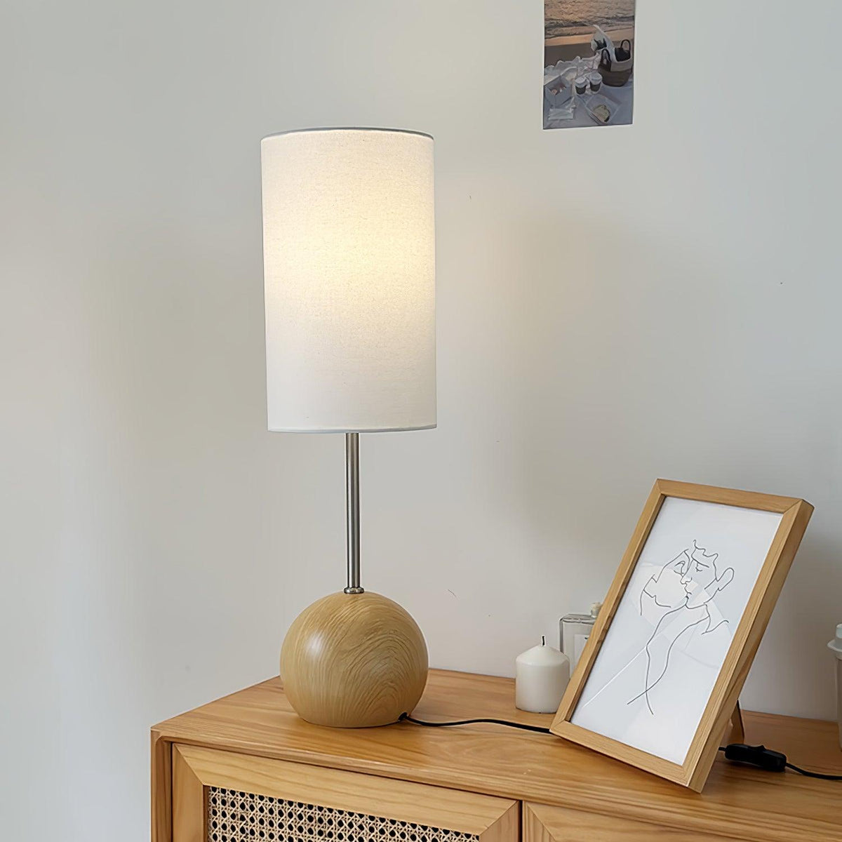 Sylivira tafellamp van walnoothout