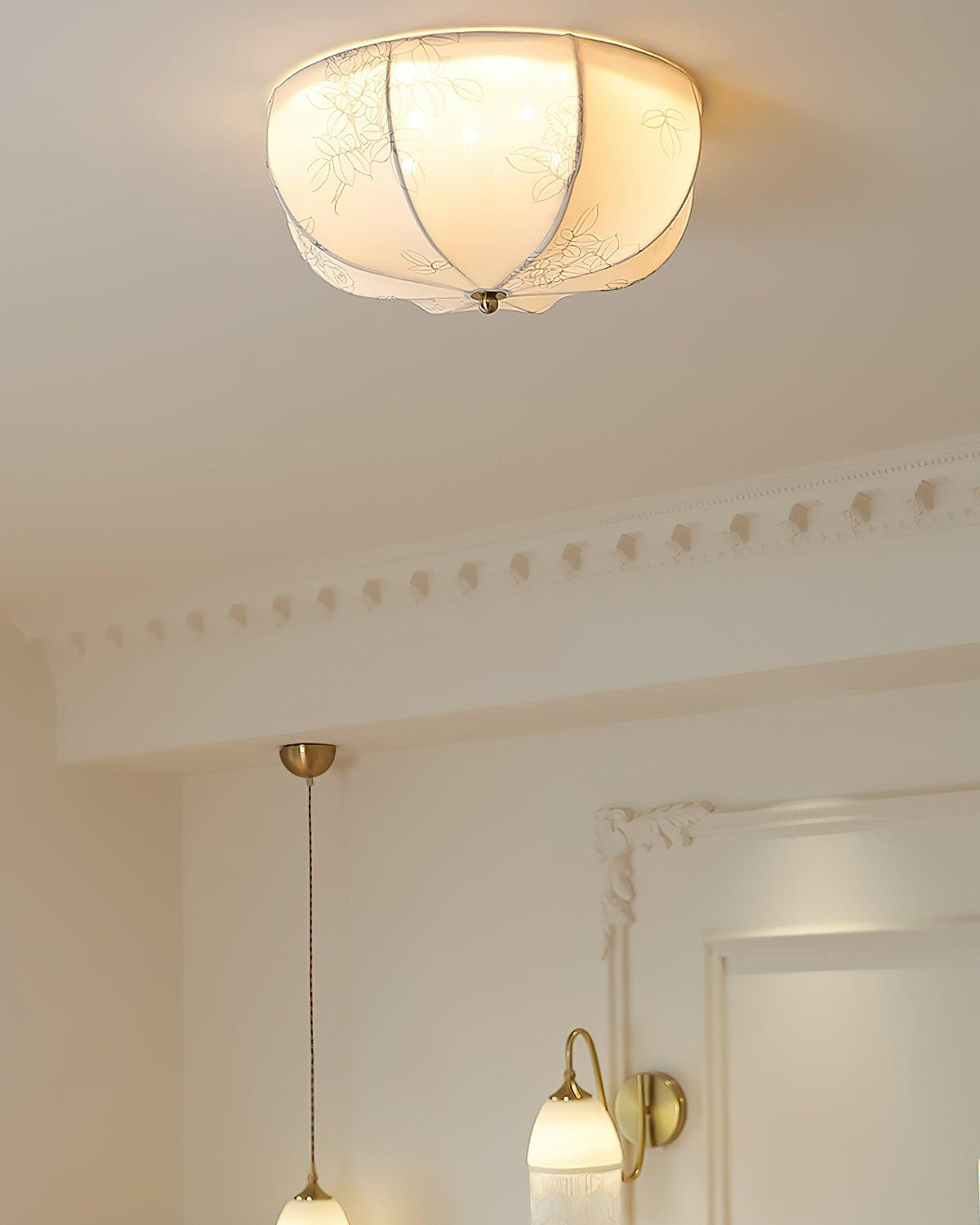 Ryls Premium Noordse kunst stoffen plafondlamp