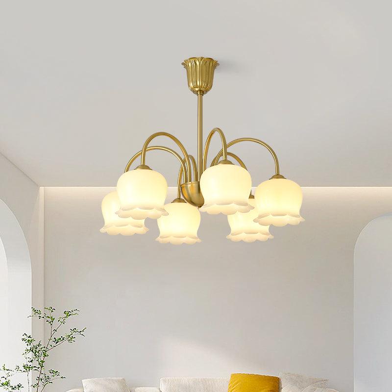 Solenora Kroonluchter messing Elegante Gebogen Arm
