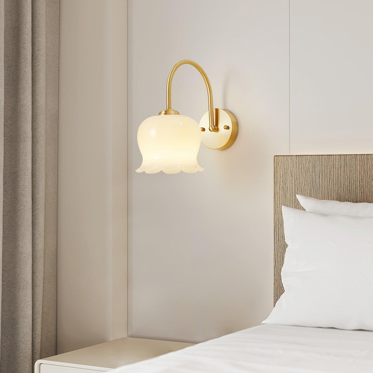 Avcarora Premium Noordse kunst messing glas wandlamp