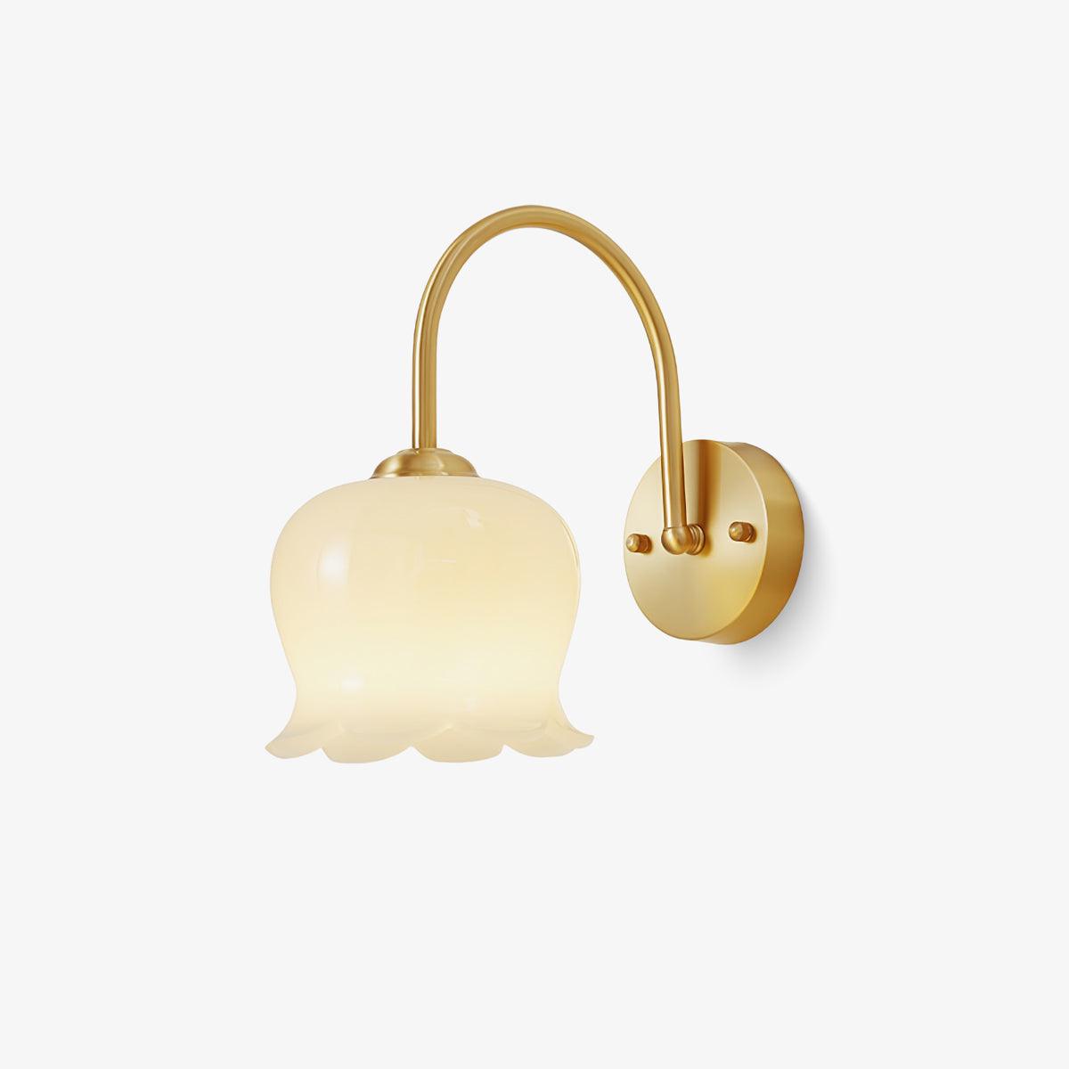 Avcarora Premium Noordse kunst messing glas wandlamp