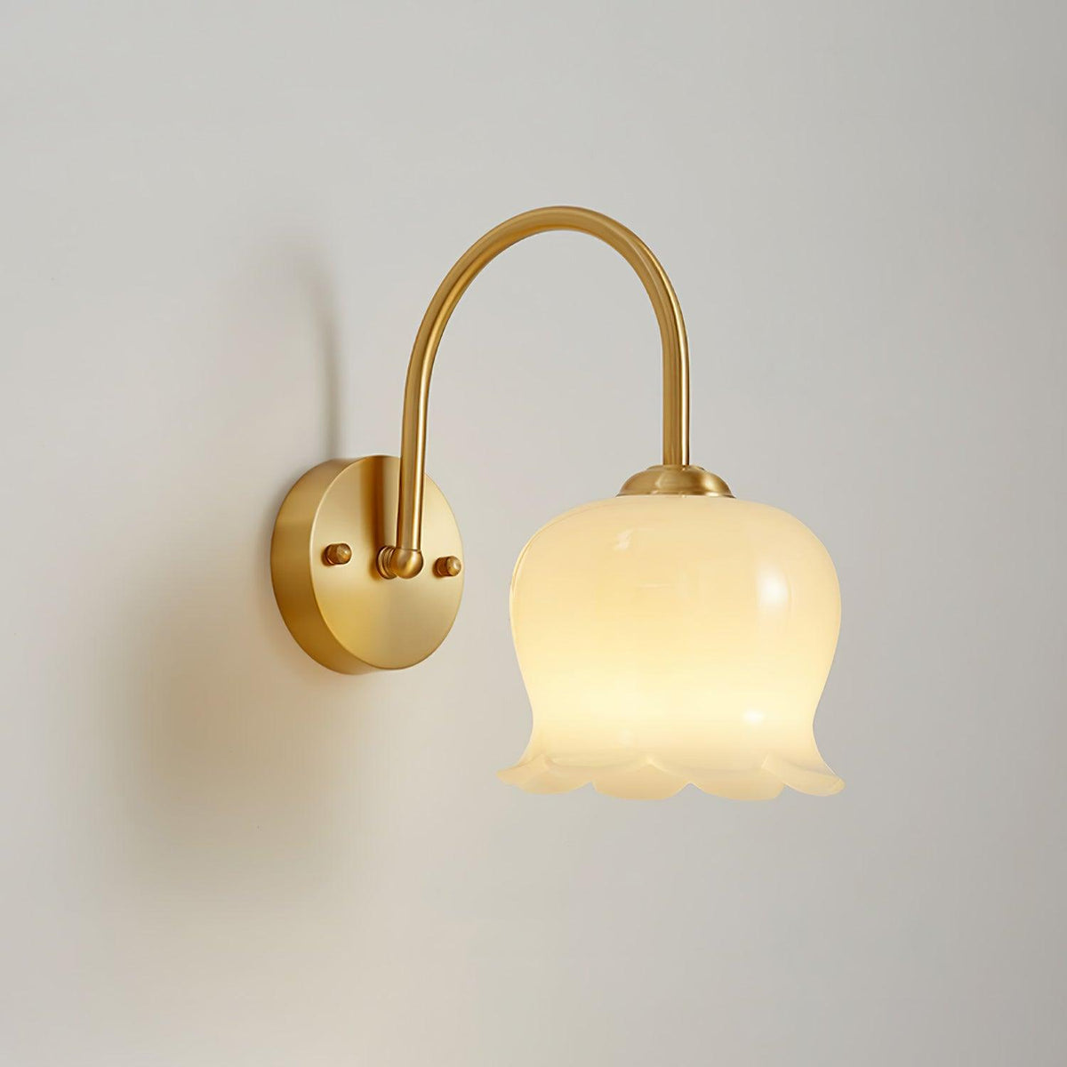 Avcarora Premium Noordse kunst messing glas wandlamp