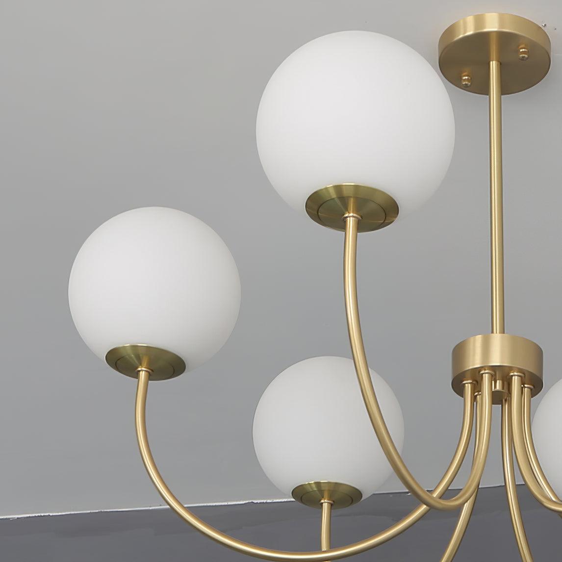Solalissa kroonluchter Orillia messing bolvormig modern