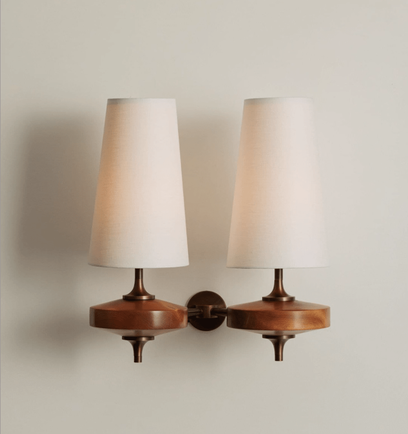 Hestin Dubbele lampenkap Wandlamp