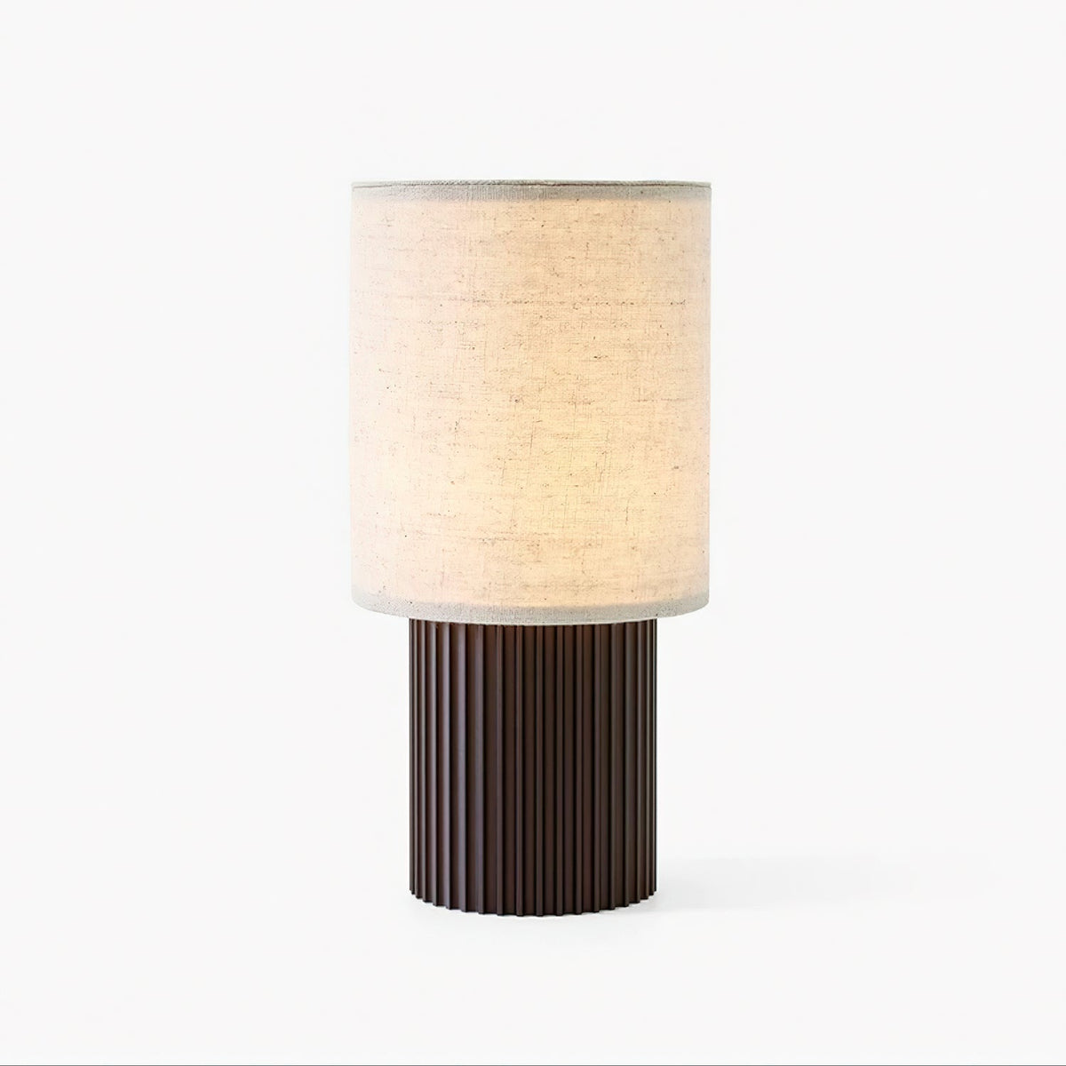 Ripples tafellamp van hout en stof
