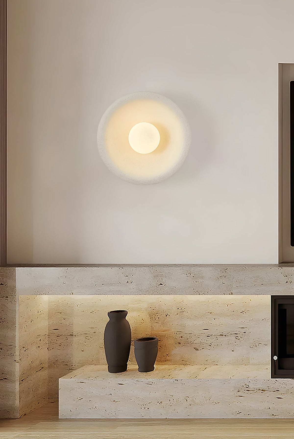 Evvinora modern Minimalistisch Halo Glas Wandlamp