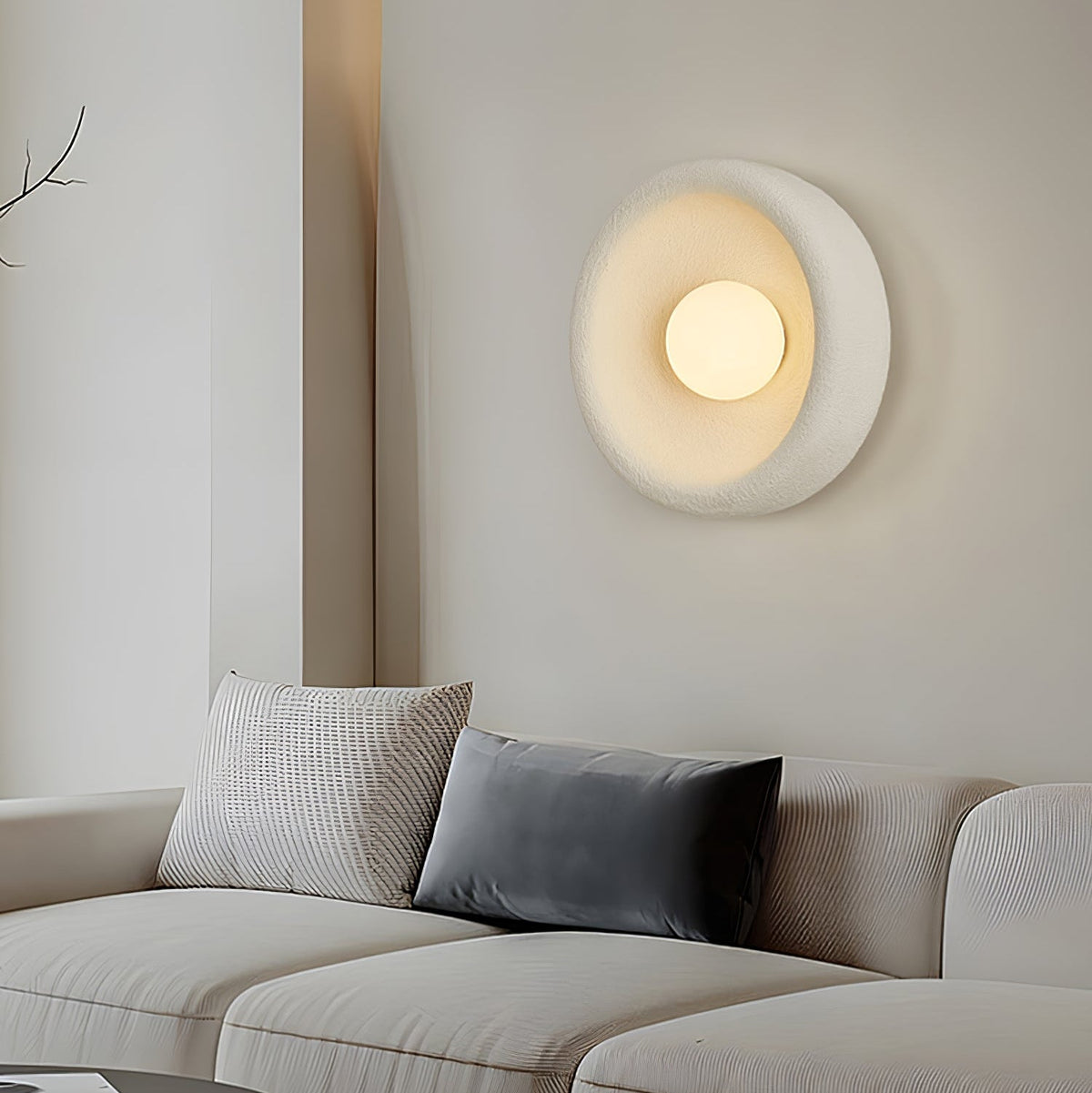 Evvinora modern Minimalistisch Halo Glas Wandlamp