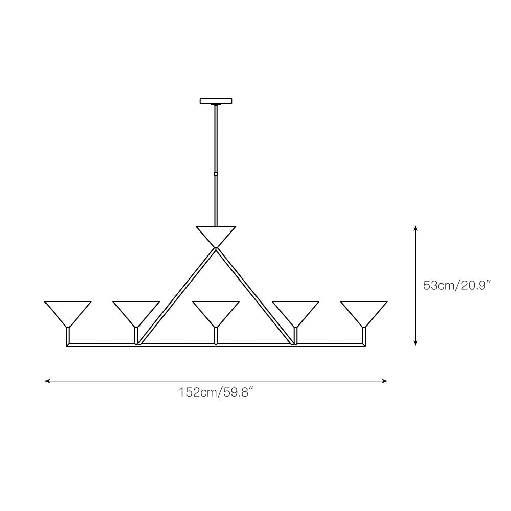 Ulveleth Lineaire kroonluchter