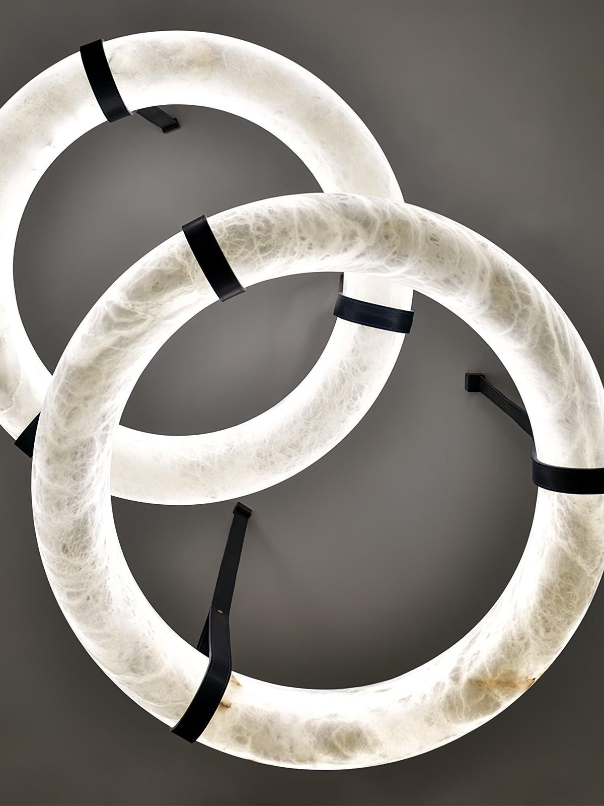 Lixor albasten kroonluchter Ring leren riem Versie A