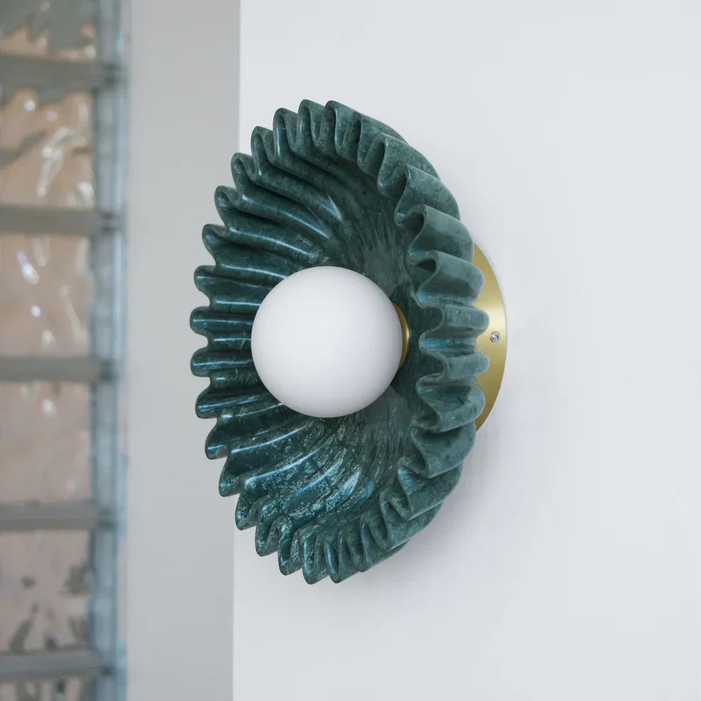 Elif Ongebruikelijk Ronde Marmer Glas Wandlamp Slaapkamer Eetkamer