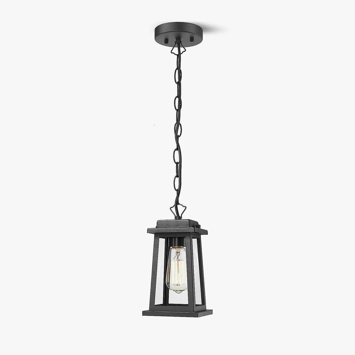 Terierenne hanglamp voor buiten in lantaarnstijl