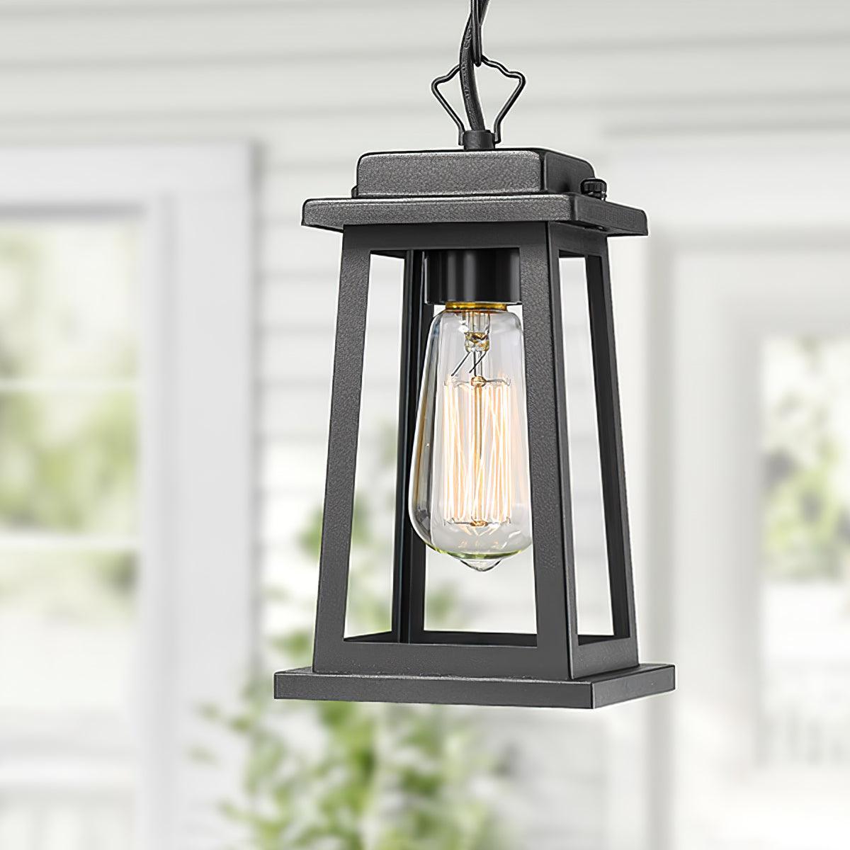 Terierenne hanglamp voor buiten in lantaarnstijl