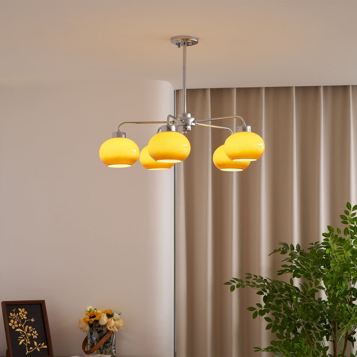 Liorenira Kroonluchter glas chroom Geometrisch Retro