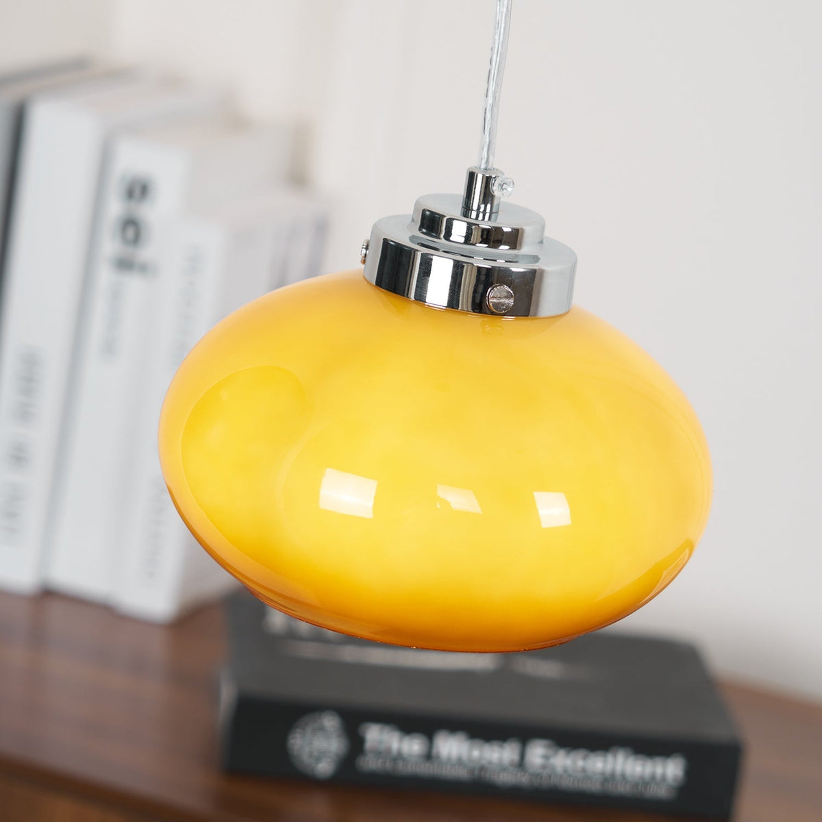 Tavira Retro hanglamp met oranje glas