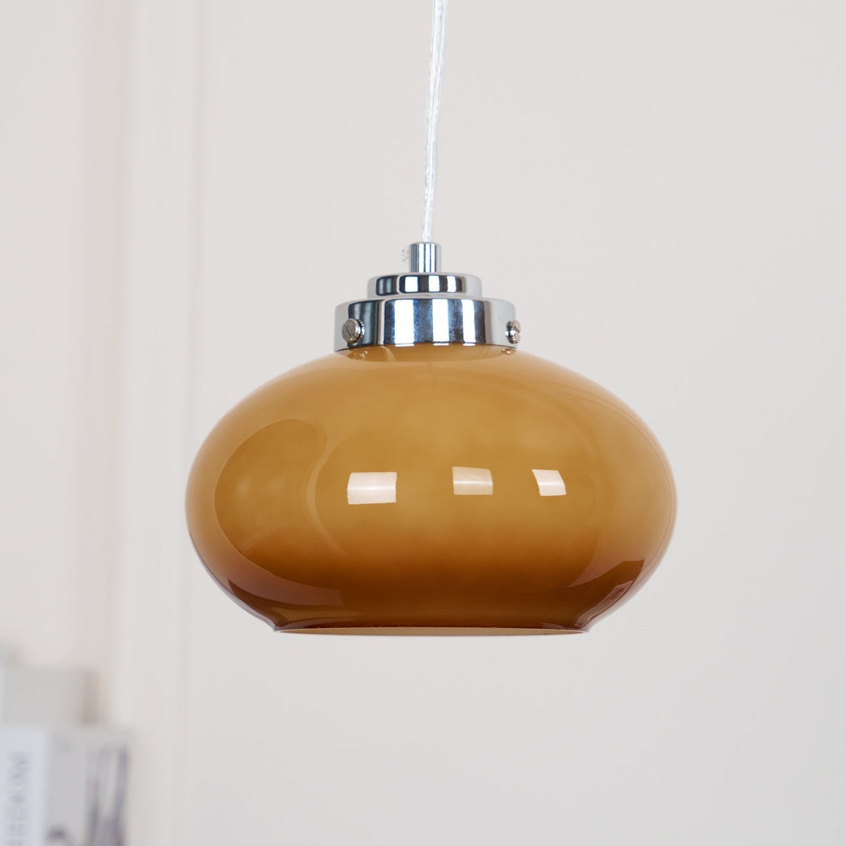Tavira Retro hanglamp met oranje glas