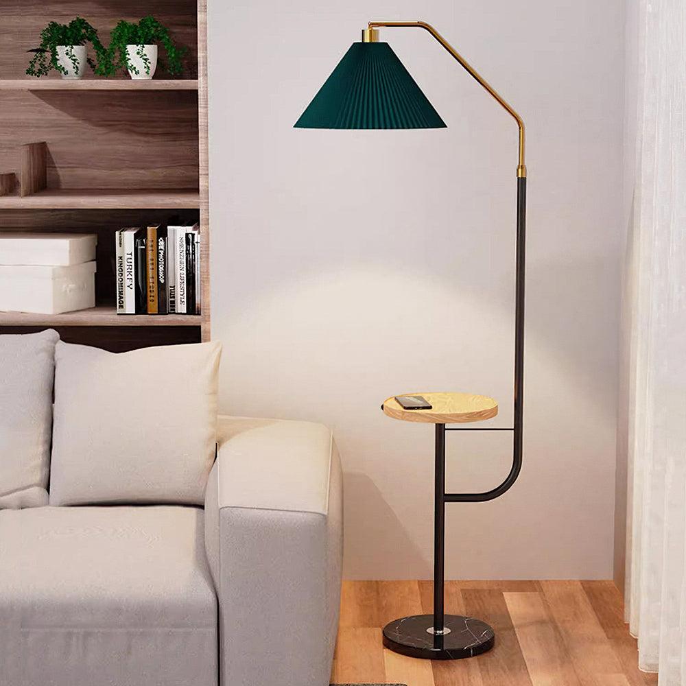 Nexc vloerlamp van marmer en hout