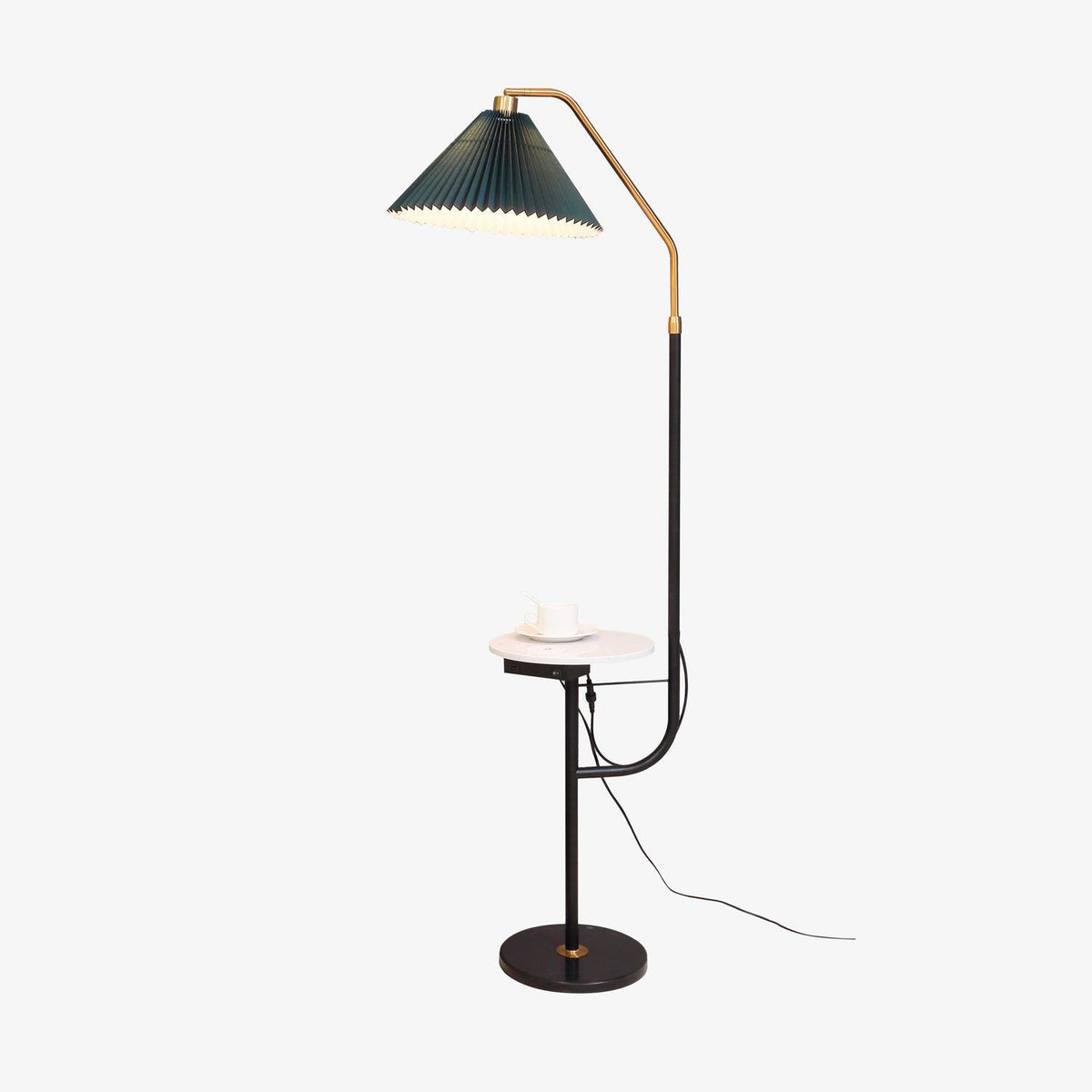 Nexc vloerlamp van marmer en hout