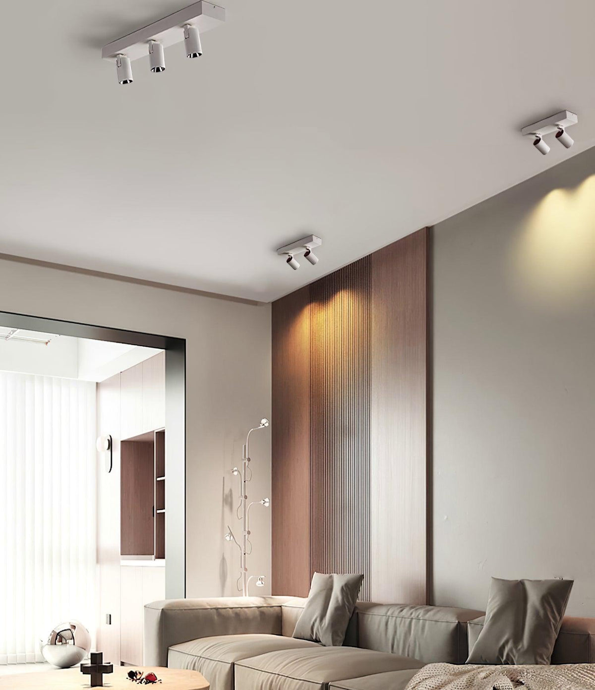 Falis POG-plafondlamp dubbel lineair met verstelbare spots