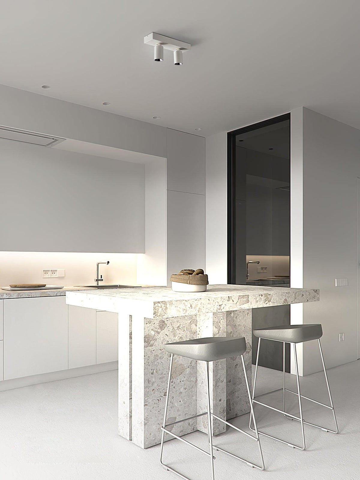 Falis POG-plafondlamp dubbel lineair met verstelbare spots