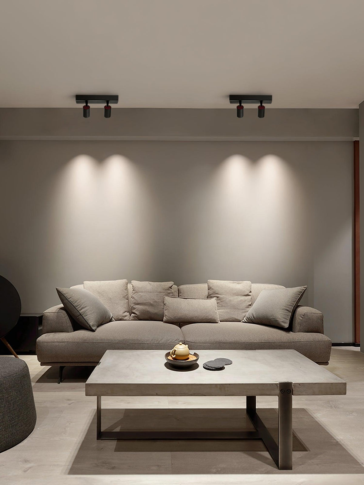 Falis POG-plafondlamp dubbel lineair met verstelbare spots