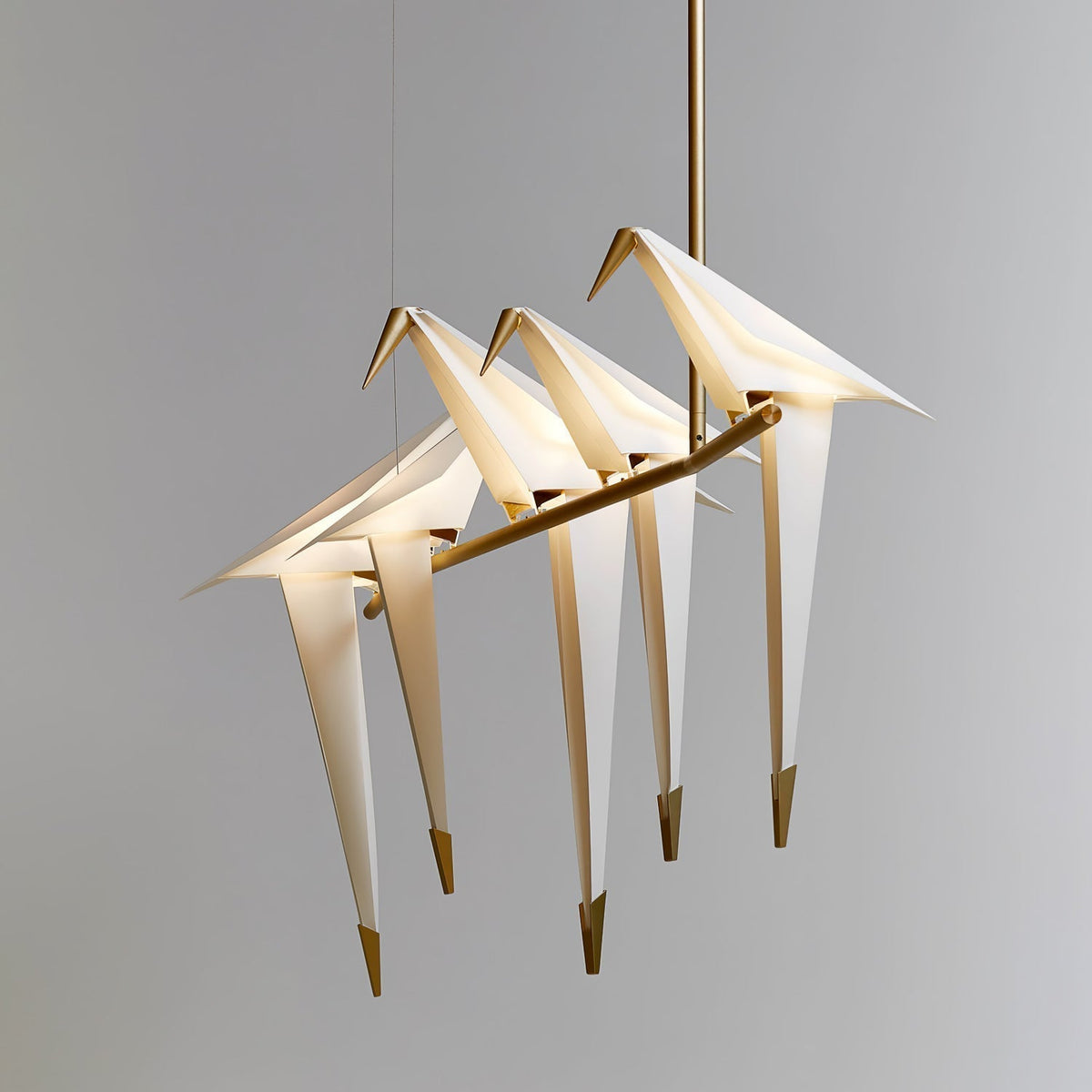 Lunuian kroonluchter Paper Crane Bird sculpturale LED