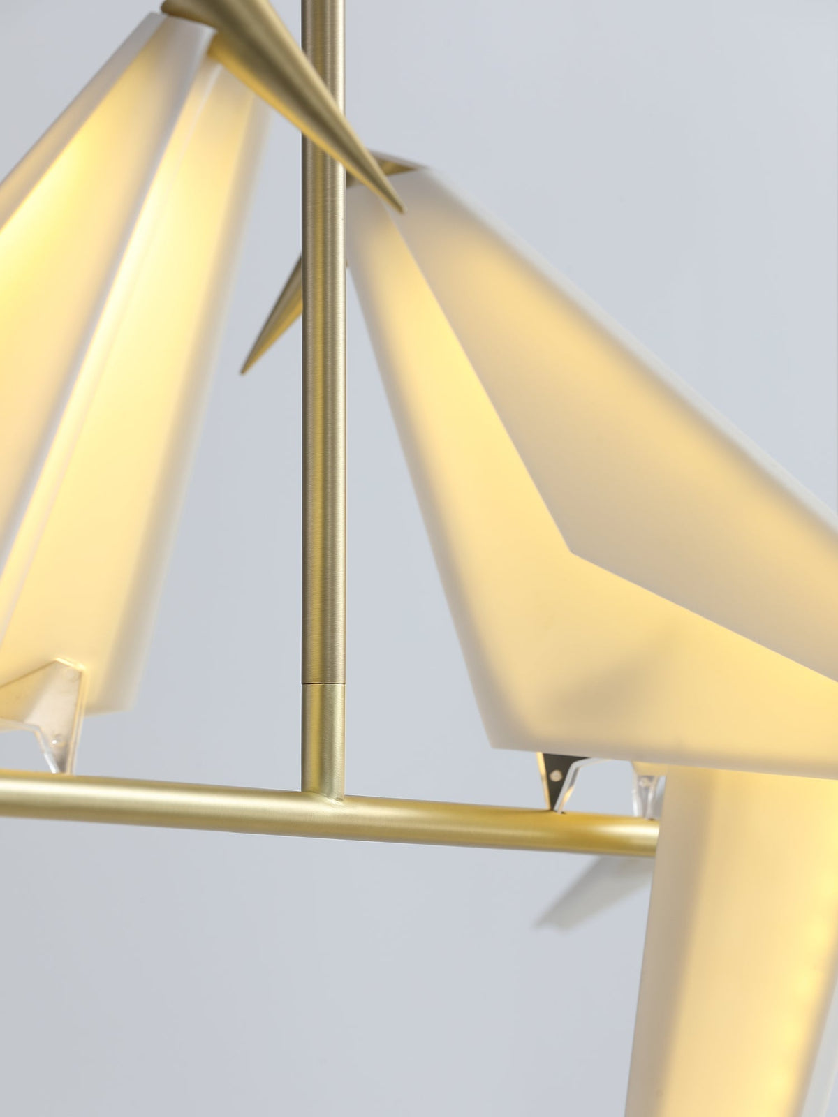 Lunuian kroonluchter Paper Crane Bird sculpturale LED