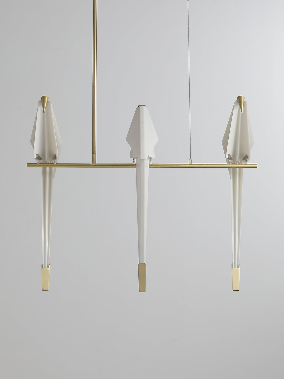 Lunuian kroonluchter Paper Crane Bird sculpturale LED