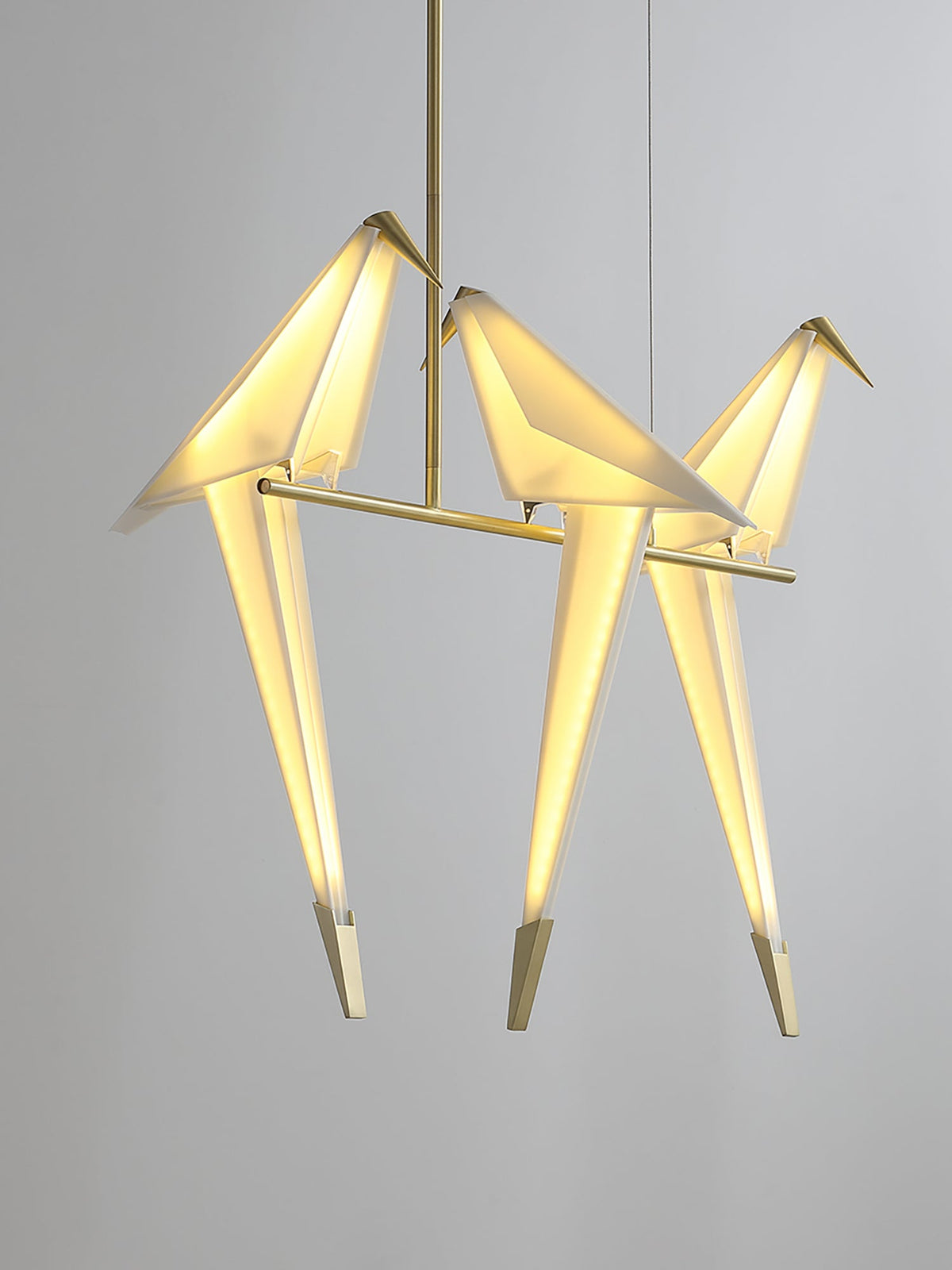 Lunuian kroonluchter Paper Crane Bird sculpturale LED