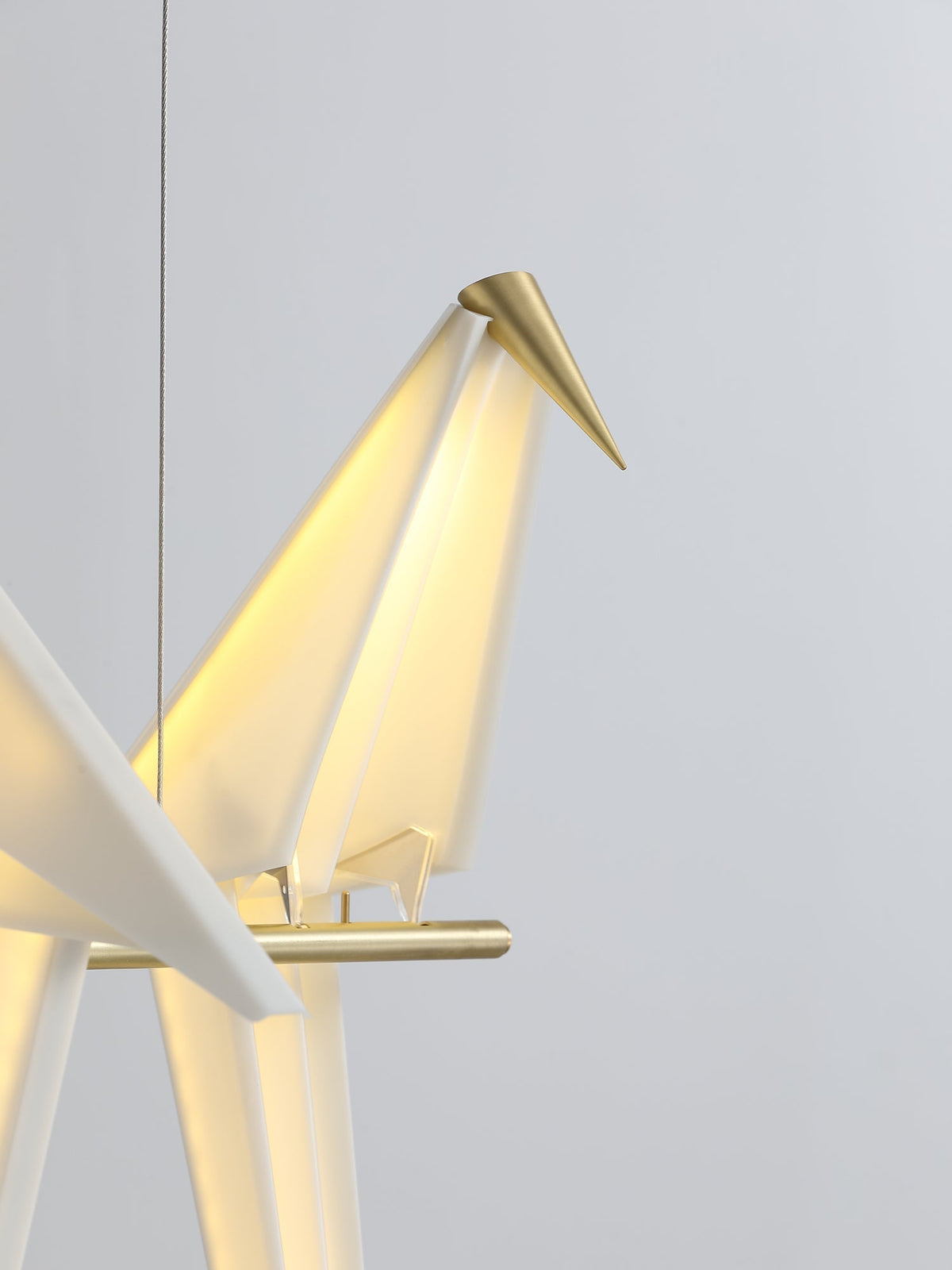 Lunuian kroonluchter Paper Crane Bird sculpturale LED