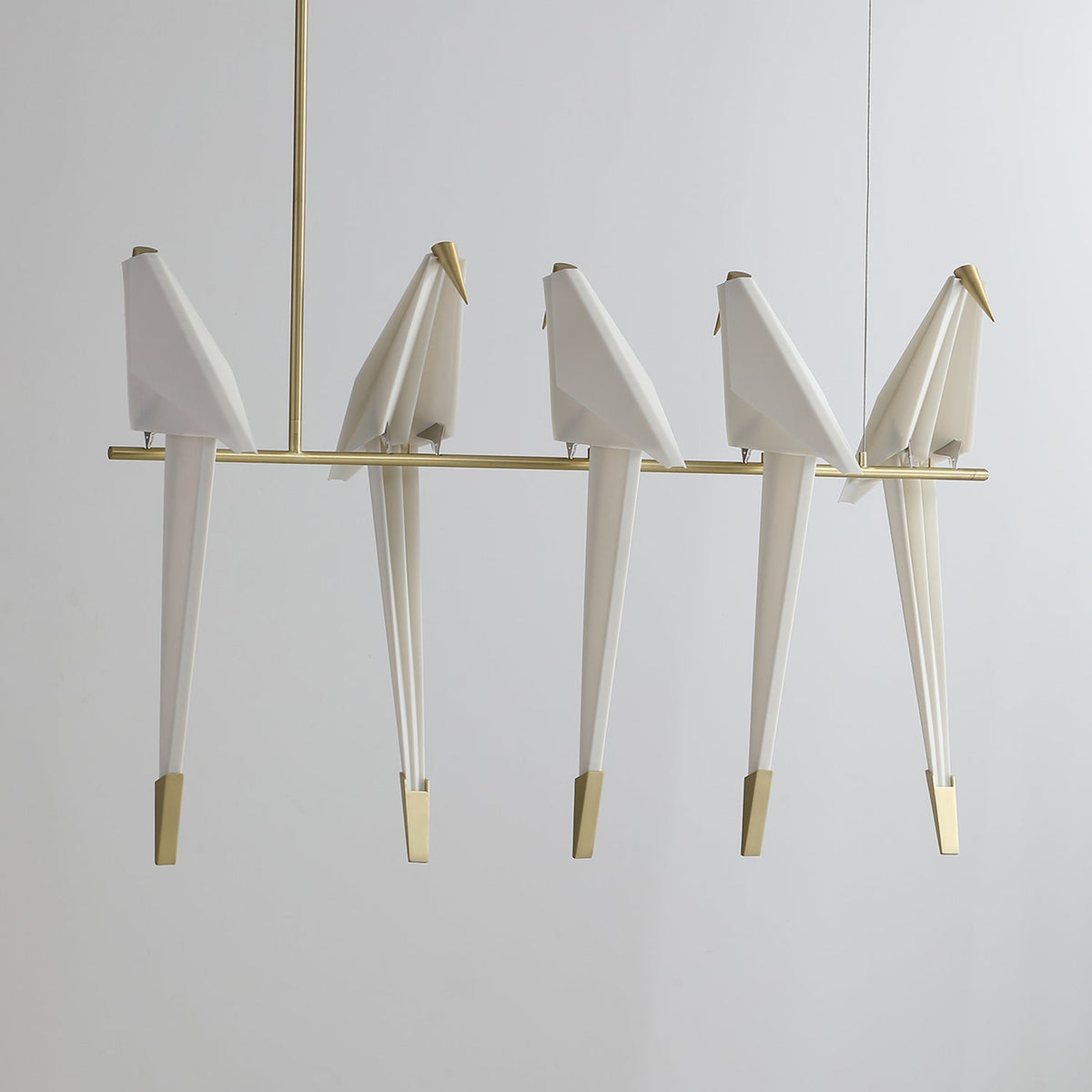Lunuian kroonluchter Paper Crane Bird sculpturale LED