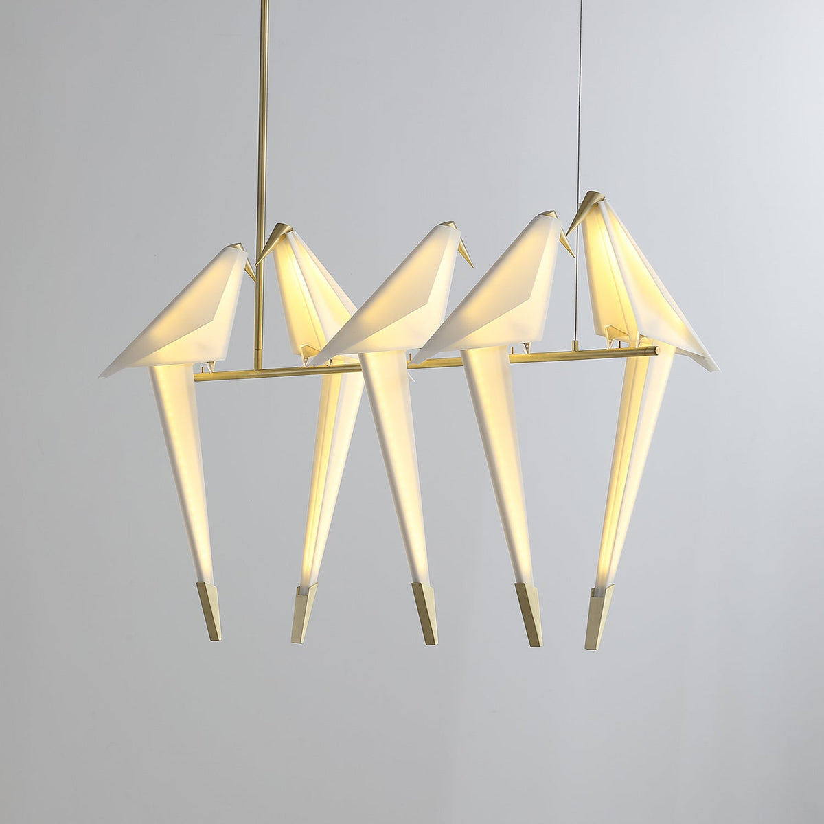 Lunuian kroonluchter Paper Crane Bird sculpturale LED