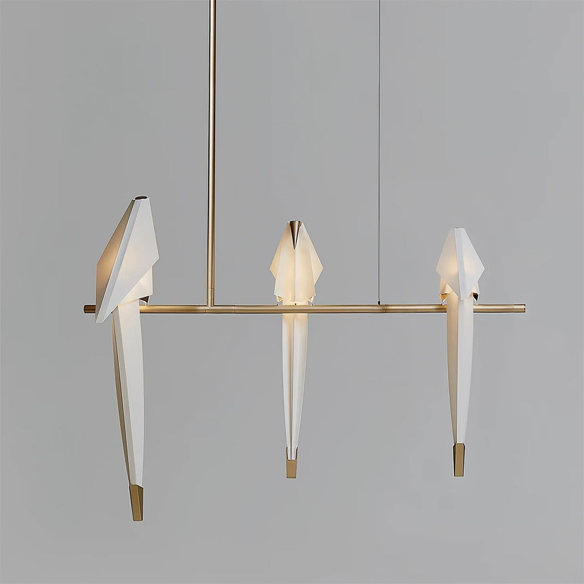 Lunuian kroonluchter Paper Crane Bird sculpturale LED