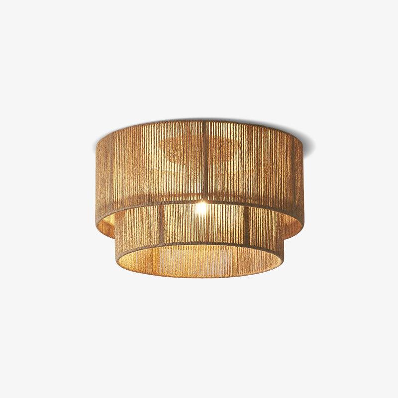 Casora klassiek Art Natuurlijk hennepkoord plafondlamp